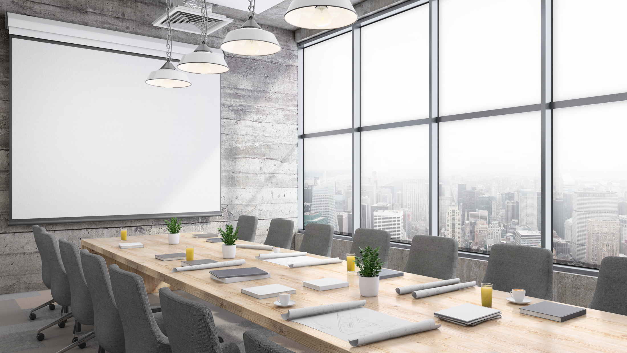 Modern office conference room interior